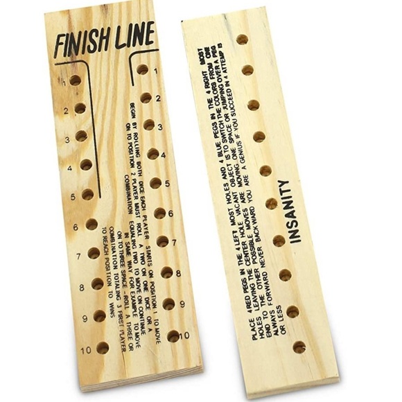 Classic Wood Peg Games 7-in-1 By FineLife NEW - Picture 7 of 8